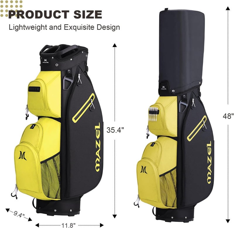 MAZEL Golf Cart Bag with 7-Way Full Length Dividers Top and 9 Pockets,Lightweight Golf Club Bag for Men & Women - Image 5